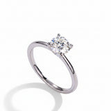 Étoile Solitaire Silver Ring for Women 